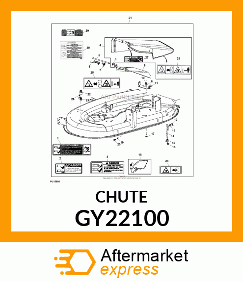 CHUTE, 48/42 OUTER DISCHARGE ASSY GY22100