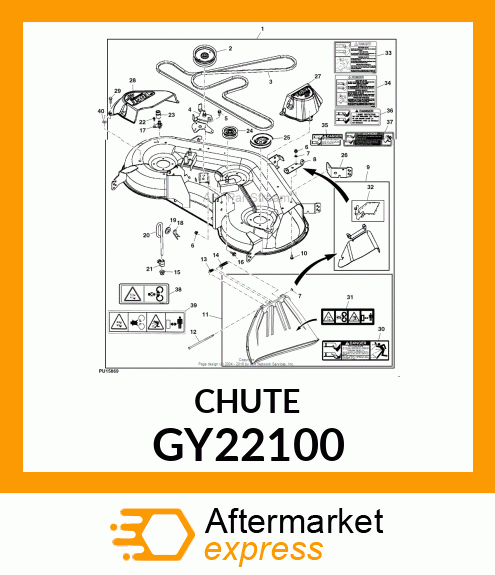 CHUTE, 48/42 OUTER DISCHARGE ASSY GY22100