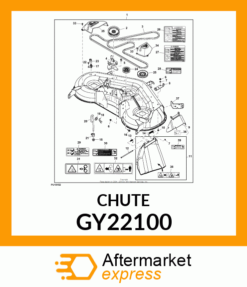 CHUTE, 48/42 OUTER DISCHARGE ASSY GY22100