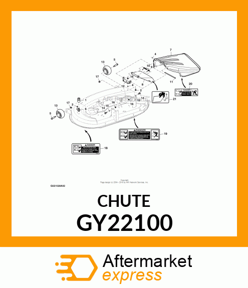 CHUTE, 48/42 OUTER DISCHARGE ASSY GY22100