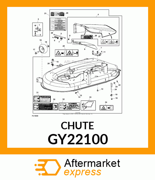 CHUTE, 48/42 OUTER DISCHARGE ASSY GY22100