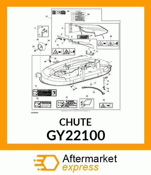 CHUTE, 48/42 OUTER DISCHARGE ASSY GY22100