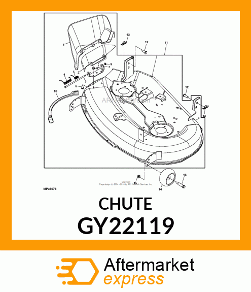 CHUTE, INNER DISCHARGE SVC GY22119