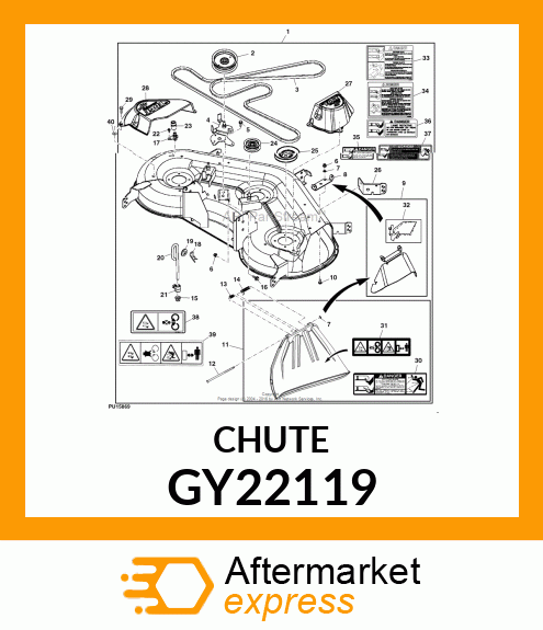 CHUTE, INNER DISCHARGE SVC GY22119