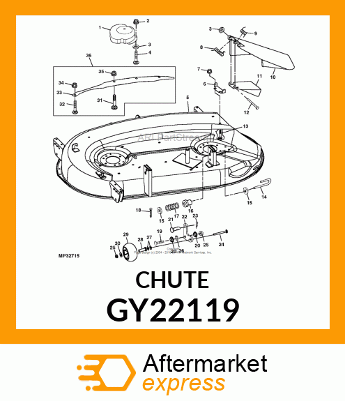 CHUTE, INNER DISCHARGE SVC GY22119