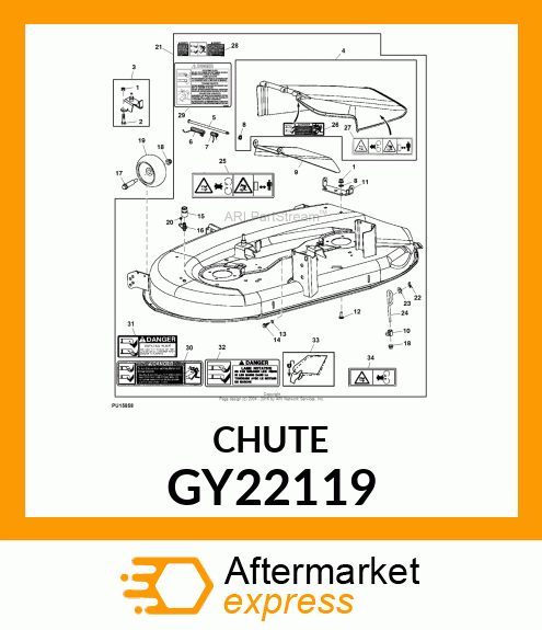 CHUTE, INNER DISCHARGE SVC GY22119