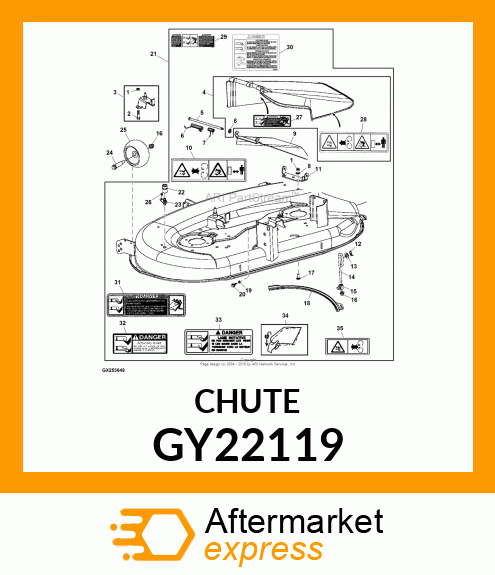 CHUTE, INNER DISCHARGE SVC GY22119