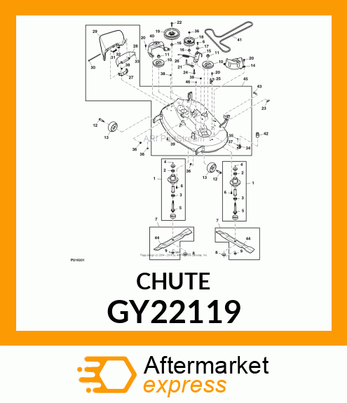 CHUTE, INNER DISCHARGE SVC GY22119