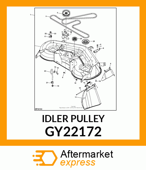 SHEAVE, FLAT IDLER GY22172