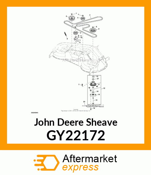 SHEAVE, FLAT IDLER GY22172