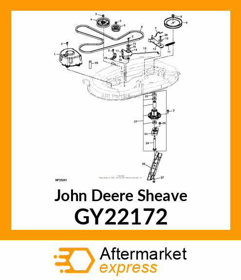 SHEAVE, FLAT IDLER GY22172