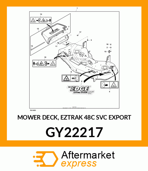 MOWER DECK, EZTRAK 48C SVC EXPORT GY22217