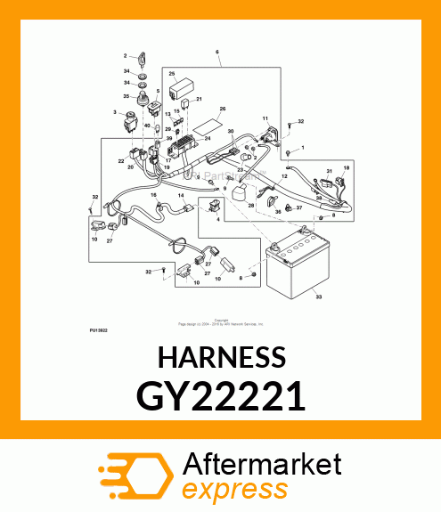 CHASSIS WIRING HARNESS, HARNESS ASS GY22221