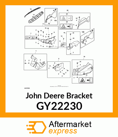 BRACKET, MOUNTING,RH SHIELDPAINTED GY22230