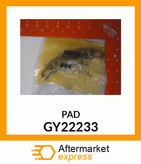 SECTOR PAD W/SCREWS GY22233