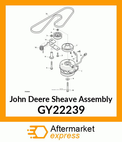 SHEAVE, TRACTION DRIVE GY22239