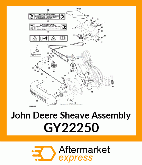 SHEAVE ASSEMBLY, 60HC PF STACK IS GY22250