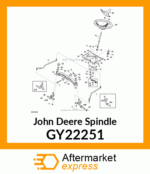 SPINDLE, SPINDLE, WELDMENT RH GY22251