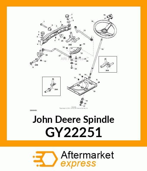 SPINDLE, SPINDLE, WELDMENT RH GY22251