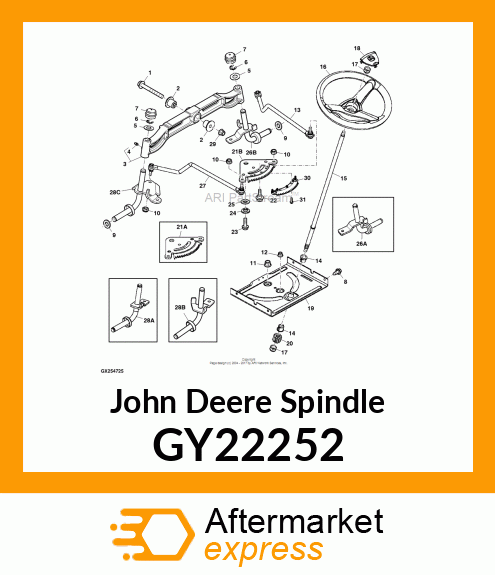 SPINDLE, SPINDLE, WELDMENT LH GY22252