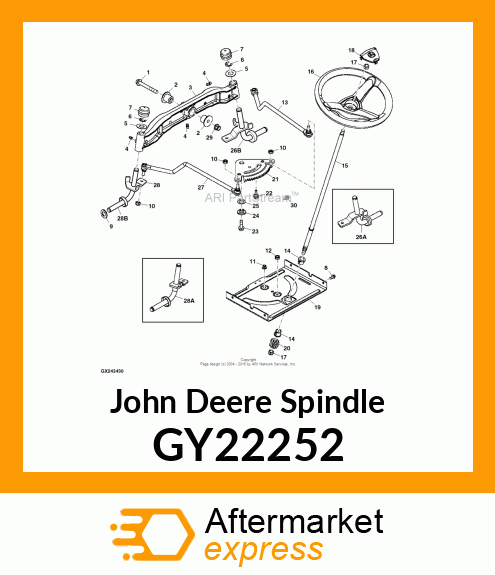 SPINDLE, SPINDLE, WELDMENT LH GY22252