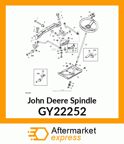 SPINDLE, SPINDLE, WELDMENT LH GY22252