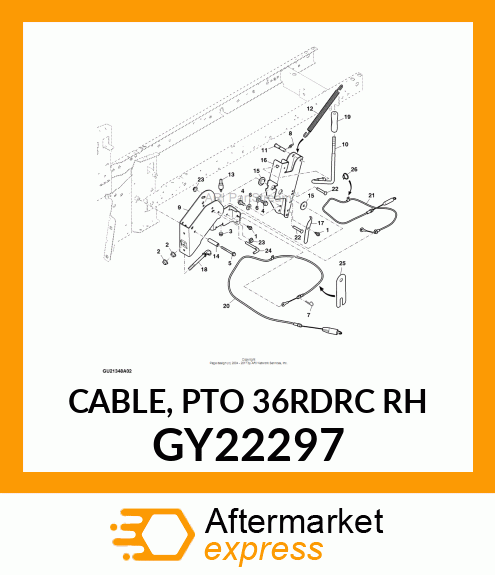 CABLE, PTO 36RDRC RH GY22297