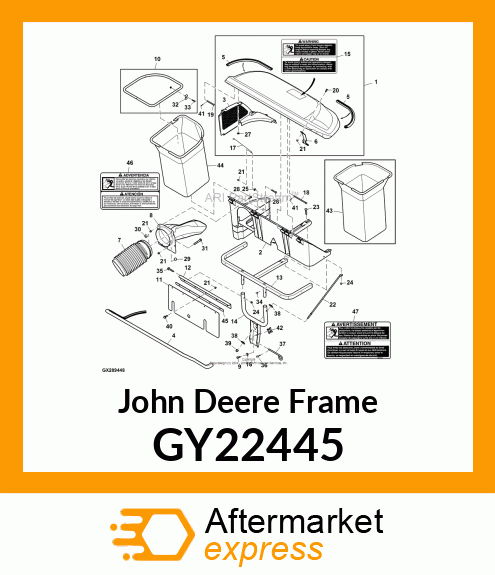 FRAME, POST WELDED ZTR GY22445