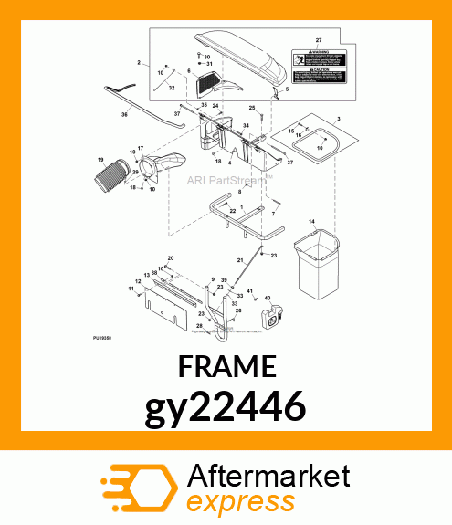 FRAME, POST WELDMENT CNT 16 gy22446