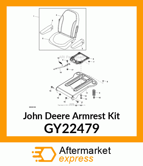 ARMREST REPLACEMENT KIT GY22479