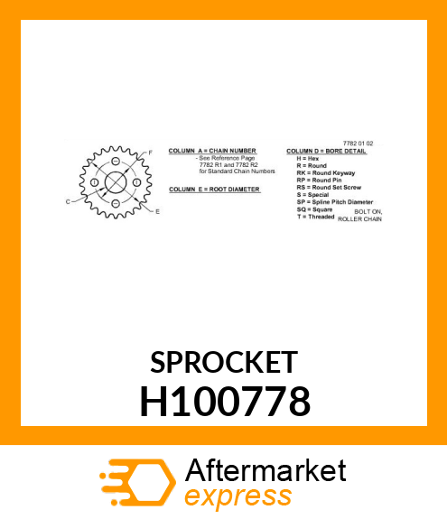 SPROCKET H100778