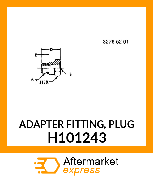 ADAPTER FITTING, PLUG H101243