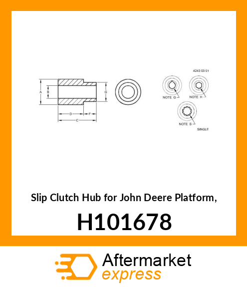 HUB, SLIP CLUTCH H101678