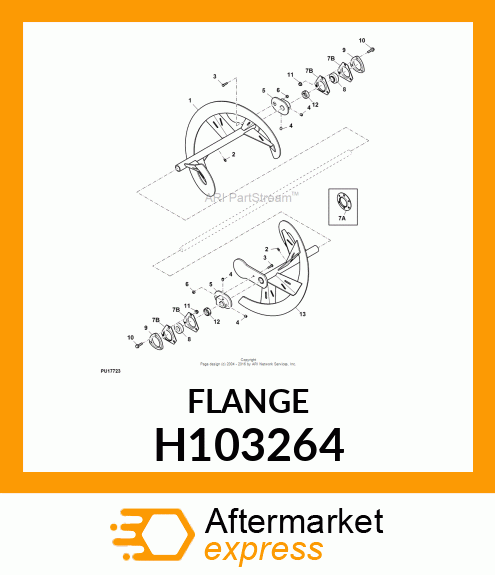 PRESSED FLANGED HOUSING, FLANGETTE H103264