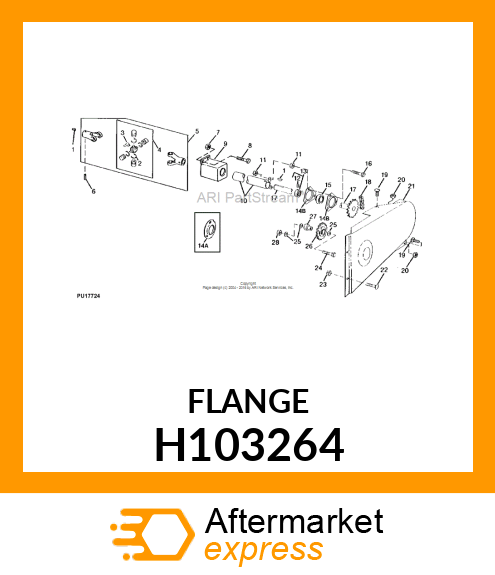 PRESSED FLANGED HOUSING, FLANGETTE H103264