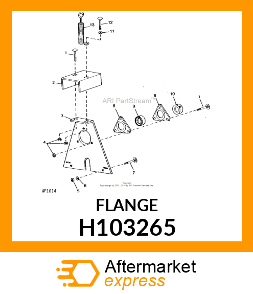 PRESSED FLANGED HOUSING, FLANGETTE H103265