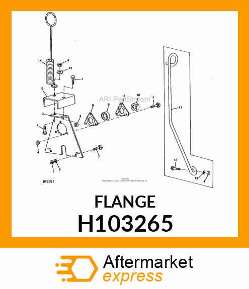 PRESSED FLANGED HOUSING, FLANGETTE H103265