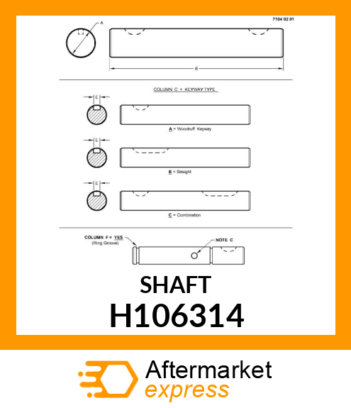 SHAFT H106314