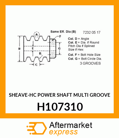 SHEAVE H107310