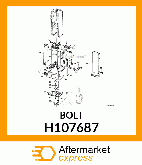 SCREW, STEERING COLUMN PIVOT H107687