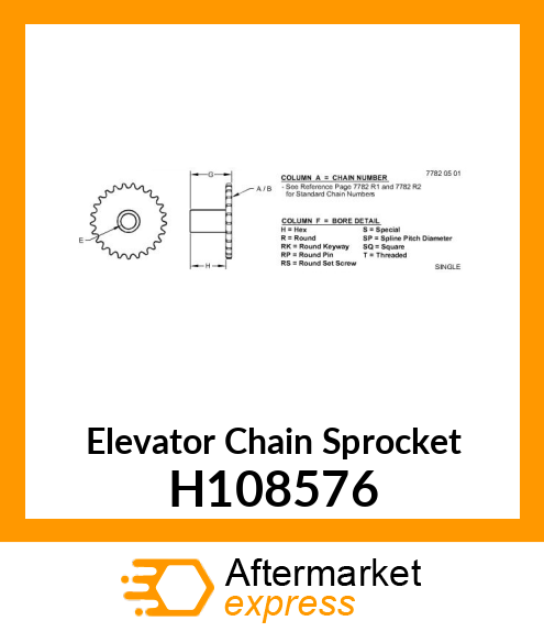 SPROCKET H108576