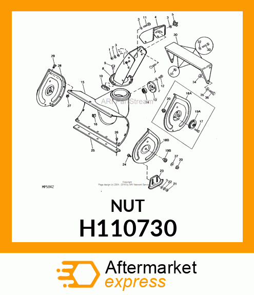 FLANGE NUT, NUT H110730