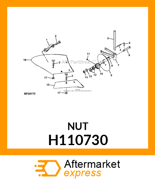 FLANGE NUT, NUT H110730