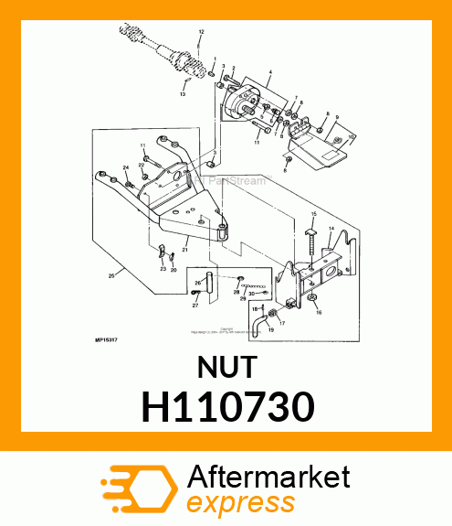 FLANGE NUT, NUT H110730