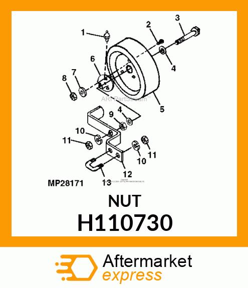 FLANGE NUT, NUT H110730