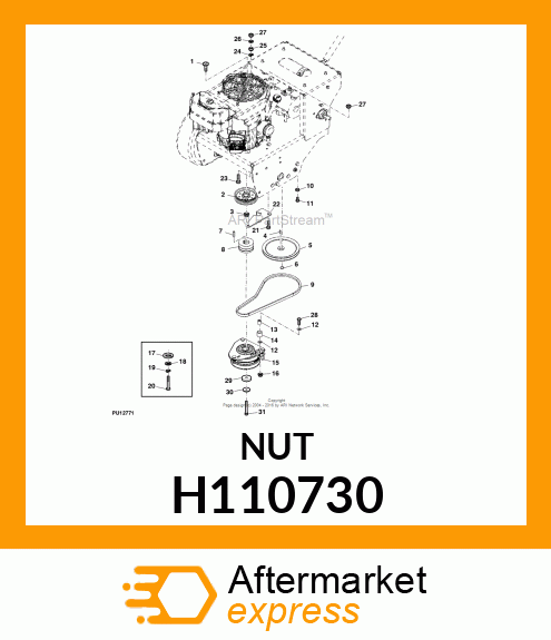 FLANGE NUT, NUT H110730