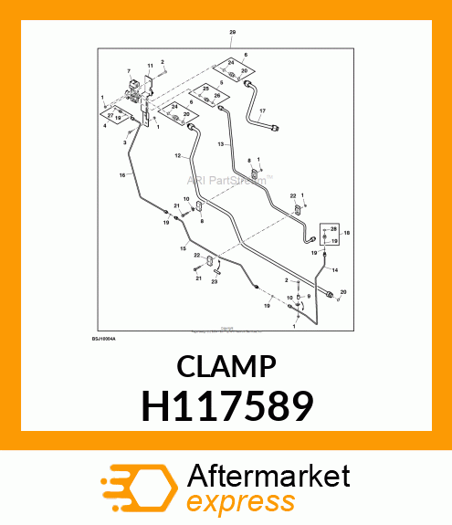 CLAMP, TWIN 3/4 X 1/2 H117589