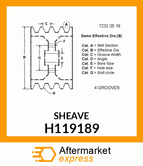 SHEAVE H119189