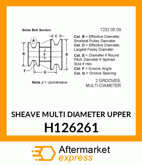 SHEAVE H126261