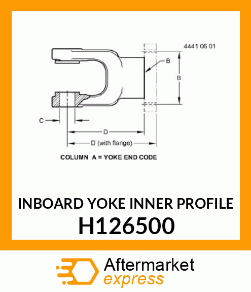 INBOARD YOKE H126500